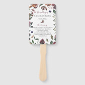 Botanisches Hochzeitsprogramm für Rustikale Fächer (Vorderseite)