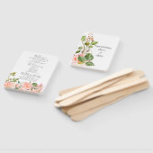 Botanisches Hochzeitsprogramm in Rosa Fächer (Non-assembled)