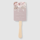 Botanisches Hochzeitsprogramm "Luxus Blush Floral" Fächer (Vorderseite)