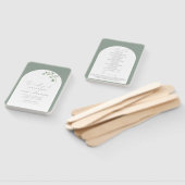 Botanisches Hochzeitsprogramm "Modern Sage Green A Fächer (Non-assembled)