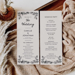 Botanisches Hochzeitsprogramm Programm