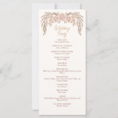 Botanisches Hochzeitsprogramm Terracotta (Rückseite)