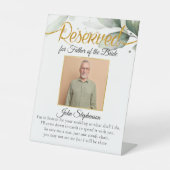 Botanisches Hochzeitsseminar Gerettet Foto Sockelschild (Vorderseite)