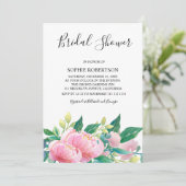 Botanisches Hochzeitsszenario-Brautparty Einladung (Stehend Vorderseite)