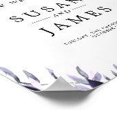 Botanisches Hochzeitszeichen Poster (Ecke)