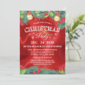 Botanisches Holiday Family Wiedersehen Weihnachtsf Einladung (Stehend Vorderseite)