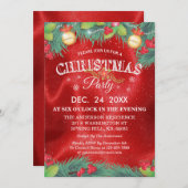 Botanisches Holiday Family Wiedersehen Weihnachtsf Einladung (Vorne/Hinten)