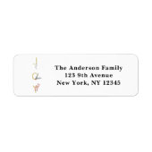 Botanisches Holiday Joy Rustic Gold Minimales Part (Vorne)