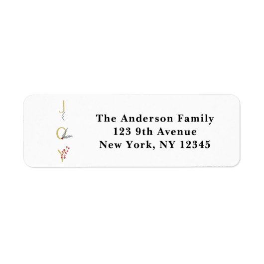 Botanisches Holiday Joy Rustic Gold Minimales Part (Vorne)