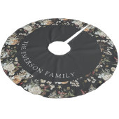 Botanisches Holiday Tree Skirt Polyester Weihnachtsbaumdecke (Schrägansicht)