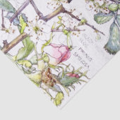 Botanisches Holzapfel-Blumen-Blüten-Seidenpapier Seidenpapier (Detail)