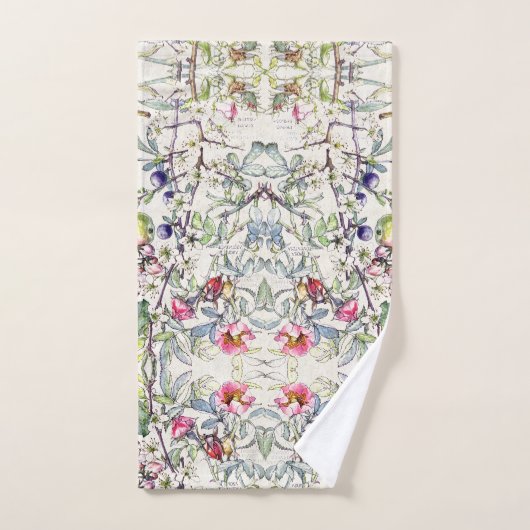 Botanisches Holzapfel-Frucht-Blüten-Bad-Tuch-Set Badhandtuch Set (Handtuch)