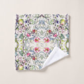 Botanisches Holzapfel-Frucht-Blüten-Bad-Tuch-Set Badhandtuch Set (Waschlappen)