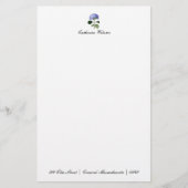 Botanisches Hydrangea-Briefpapier Briefpapier (Vorderseite)