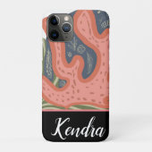 Botanisches Illustrationsmuster für das Korallenri Case-Mate iPhone Hülle (Rückseite)