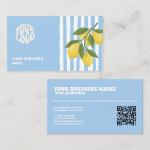 Botanisches individuelles Logo und QR-Code scannen Visitenkarte