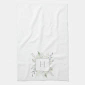 Botanisches Initialmonogramm Geschirrtuch (Vertikal)