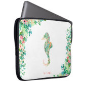 Botanisches Insel-Seepferd Laptopschutzhülle (Vorne Rechts)