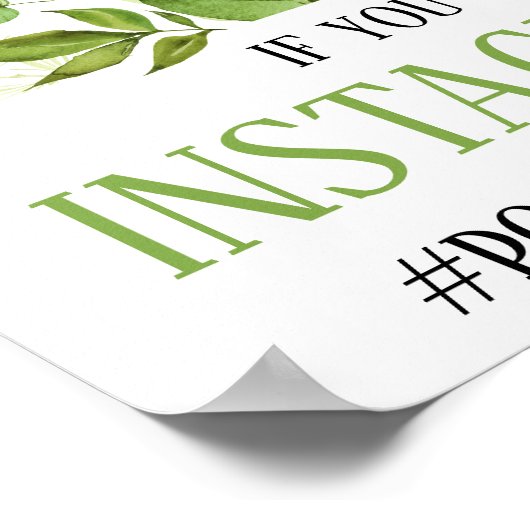 Botanisches Instagram-Zeichen Poster (Ecke)