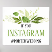 Botanisches Instagram-Zeichen Poster (Vorne)