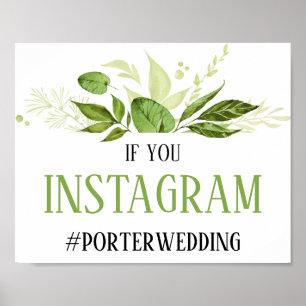 Botanisches Instagram-Zeichen Poster