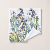 Botanisches Iris-Blumen Redoute Bad-Tuch-Set Badhandtuch Set (Waschlappen)