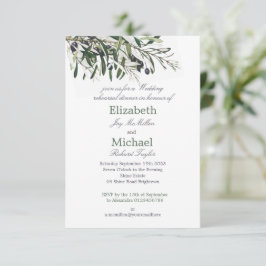 Botanisches italienisches Hochzeitessen Probe Einladung