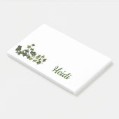 Botanisches Ivy Vine Monogramm Post-it Klebezettel (angewinkelt)