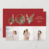 Botanisches JOY Collage Foto Feiertagskarte (Vorne/Hinten)