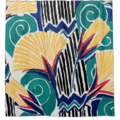 Botanisches Jugendstil-Design Duschvorhang (Vorderseite)