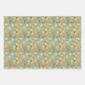 Botanisches Jugendstil-Tapete - Minzgrün Geschenkpapier Set (Vorderseite 3)