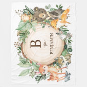 Botanisches Kinderzimmer für Landtiere Fleecedecke (Vorderseite)