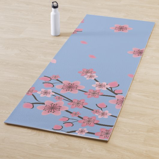 Botanisches Kirschblossom Fallende Petals Muster Yogamatte (Beispiel)