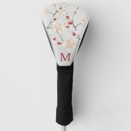 Botanisches Kirschblossom florales Monogramm Golf Headcover