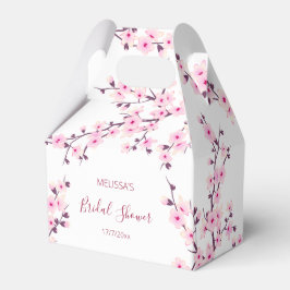 Botanisches Kirschblossom Pink Weißes Brautparty Geschenkschachtel