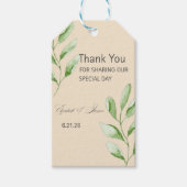 Botanisches Klassiker Danke-Hochzeitsgeschenk-Anhä Geschenkanhänger (Vorderseite)