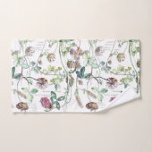Botanisches Klee-Familien-Blumen-Bad-Tuch-Set Badhandtuch Set (Handtuch)