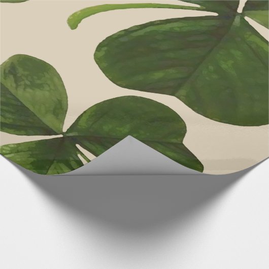 Botanisches Kleeblatt-Foto auf kundenspezifischer Geschenkpapier (Ecke)