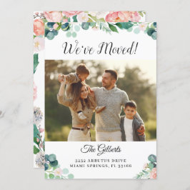 Botanisches Korallenflora Party Foto Einladung