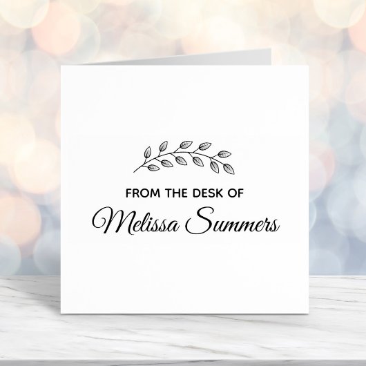 Botanisches Kranz-Blätter vom Schreibtisch Permastempel