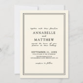 Botanisches kühnes Blut Elegante Wildblume Hochzei Einladung (Vorderseite)