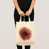 Botanisches Kunstdesign aus rotem Poppy Tragetasche (Vorderseite (Produkt))