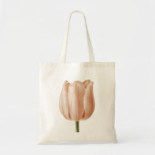 Botanisches Kunstdesign mit weichem Pfirsich Tragetasche (Vorne)