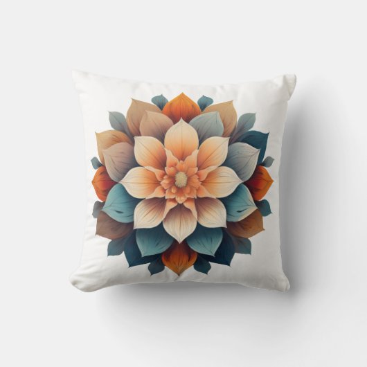 Botanisches Kunstwerk mit Herbstfarbe Kissen (Vorderseite)