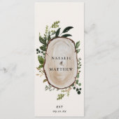 Botanisches Laubhaus elegantes rustikales Menü Menükarte (Vorderseite)