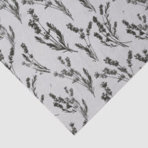 Botanisches Lavendel-Silhouette-Sprig-Muster Monoc