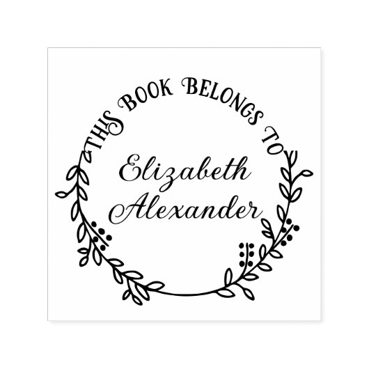 Botanisches Leaf Berries Wreath #20 Rnd Library Bo Permastempel (Design)