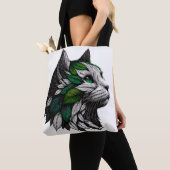 Botanisches Leaf Cat Illustration Artwork Tasche (Von Nahem)