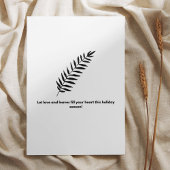 Botanisches Leaf Design Happy Holiday Card
