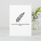 Botanisches Leaf Design Happy Holiday Card (Stehend Vorderseite)